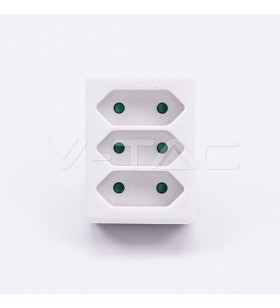 3 Outlet Adapter 2.5A White...