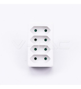 4 Outlet Adapter 2.5A White...